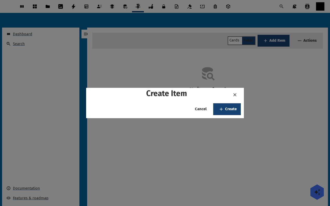 Add publication, schema picker